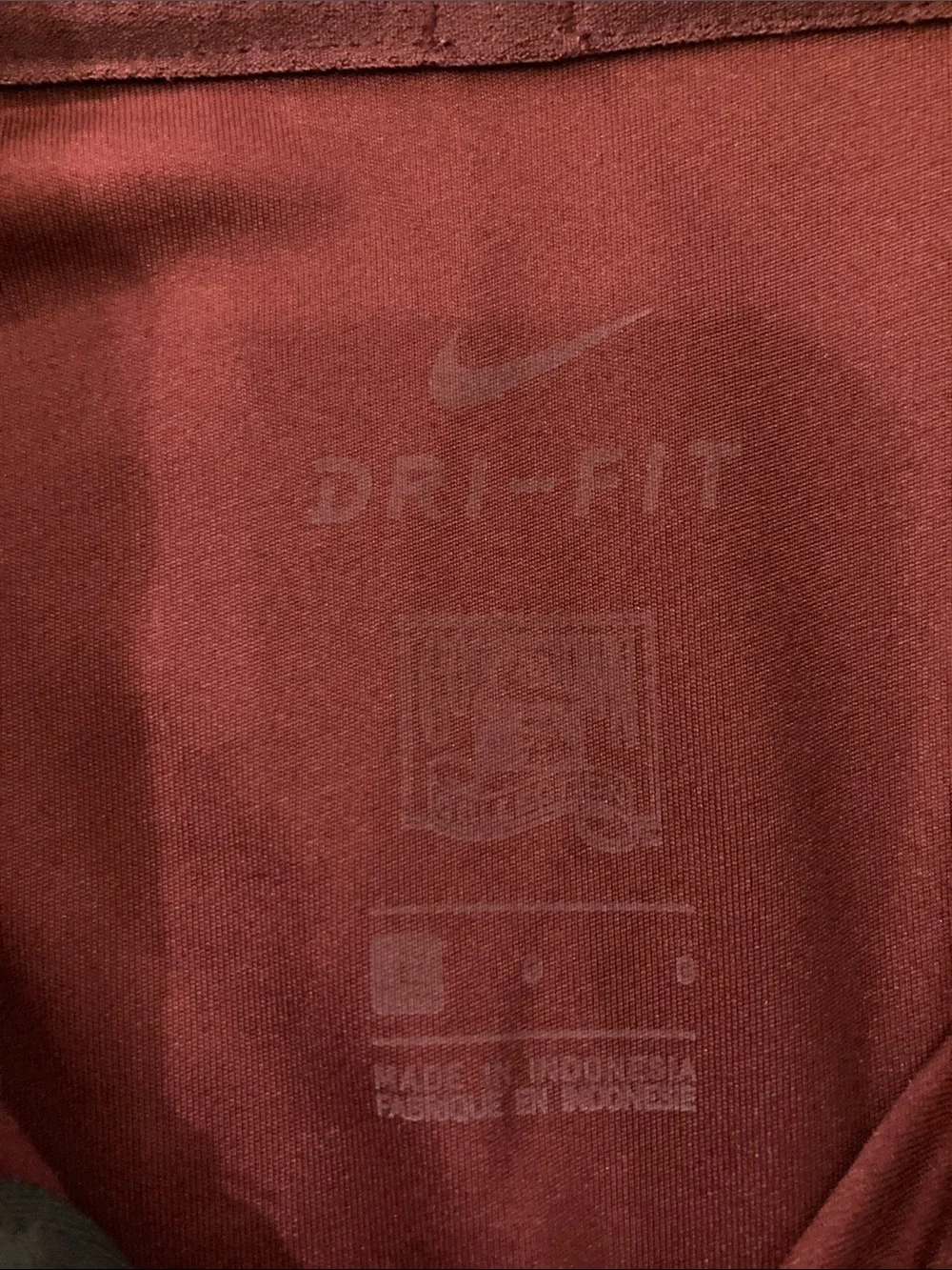 Nike Phillies Men’s Maroon Polo with Gray Side Panels and Light Blue Logo